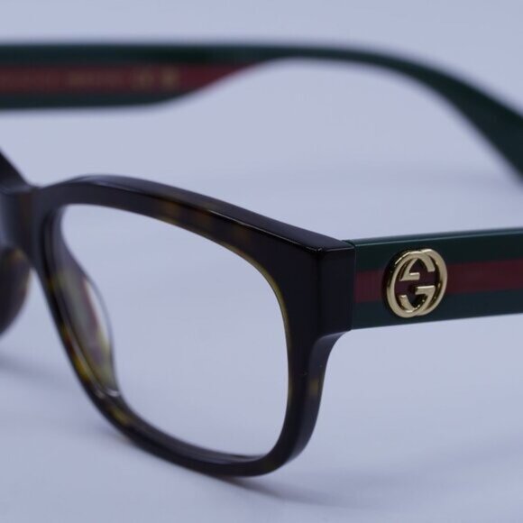 Gucci GG0278O 012 Eyeglasses Havana 55mm Rectangle Frame - Picture 4 of 11